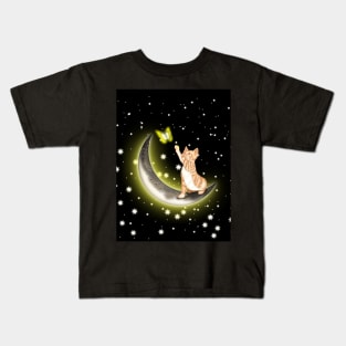 Space yellow cat Kids T-Shirt